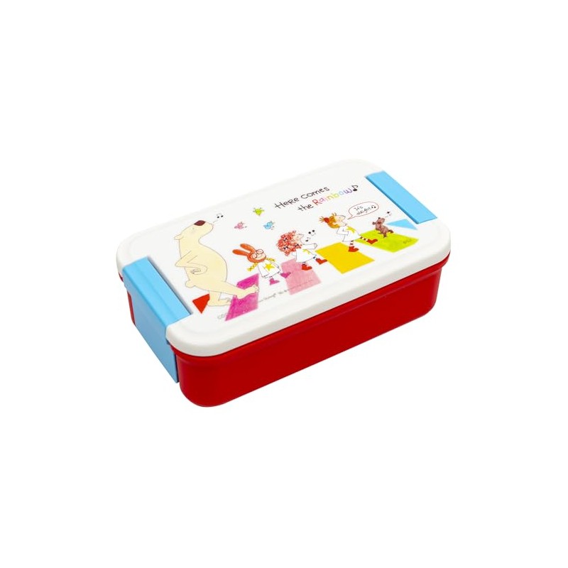 Coco-chan RYL-1013 Greeting Life 1-Tier Lunch Box, Road, White