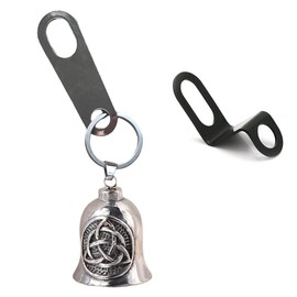 MANOPRANA Guardian Bell Motorcycle Bell Guardian Biker Bell Motorcycle Bell Motorcycle Bell Key Pendant (F), silver