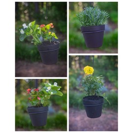 Gardzen Hanging Planters, Hanging Pots Holder for Plants Outdoor & Indoor, Plant Hangers for Plant Flower, L