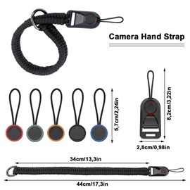 sinzau Camera Hand Strap, Set of 6 Camera Hand Strap, Hand Strap with Camera Strap and Quick Release, 1 Camera Hand Strap with 5 Quick Releases, Adjustable Camera Strap