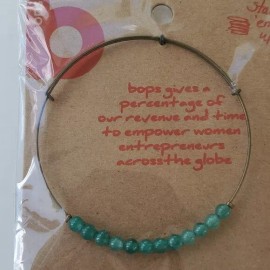 BeBop Boutique Swap Bops Stackable Bangle Bracelet Green Beads Charms Sold Separately