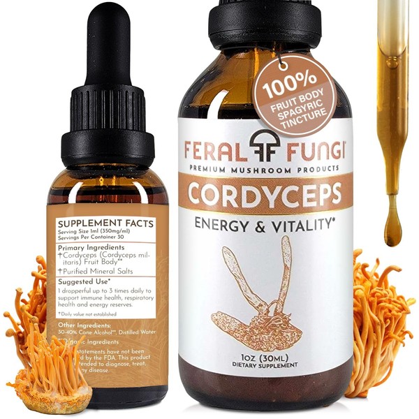 Feral Fungi Feral Fungi Cordyceps Extract ?C Triple-Extracted Spagyric Tincture