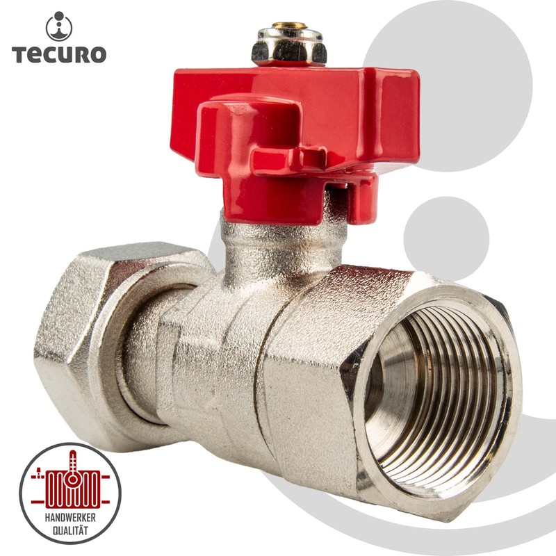 tecuro Ball Valve with Union Nut Rp 3/4 Inch x