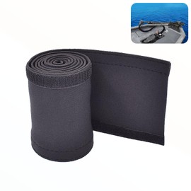 Zesugo 60 inches Trolling Motor Cable Organizer Sleeve with Magic Tape, Cuttable Neoprene Cord Organizer Cable Protector (Black)