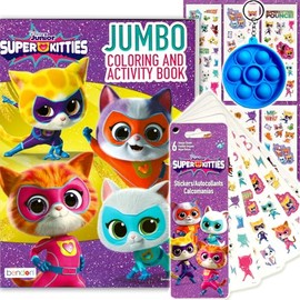 Super Kitties Coloring Book and Sticker Set for Kids