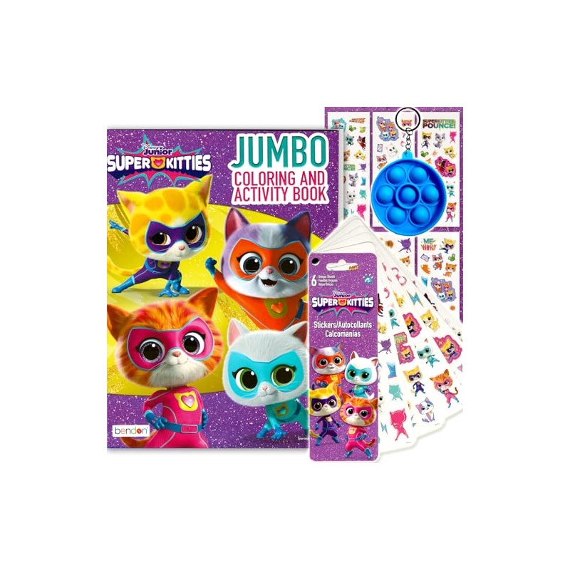 Super Kitties Coloring Book and Sticker Set for Kids