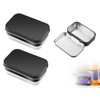 Lhbwhiz Pack of 2 tin boxes, practical metal containers, tin