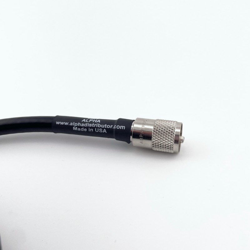 AMPHENOL ALPHA - 85ft RG8u Coax Cable with AMPHENOL PL259s