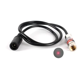 650nm red line laser module industrial laser module adjustable focus line length 19.7″ DC plug diameter 10mm (10mm-point-1pack)