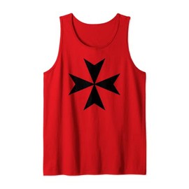 Maltese Cross Flag Malta Cross Knights Vintage Retro Flag Tank Top