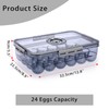 BTSKY Premium Plastic Egg Holder for Fridge - 24 Egg