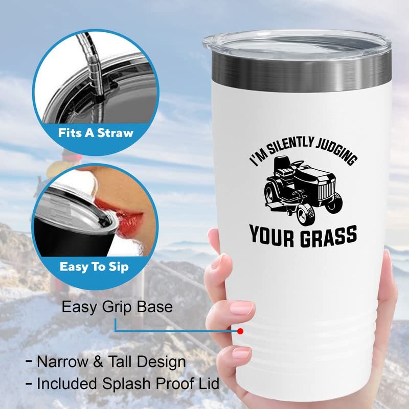Landscaper White Edition Tumbler 20oz - I'm silently judging your