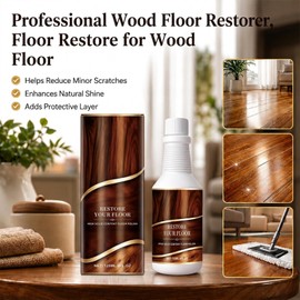 Wood Floor Restorer, Restore The Luster and Texture of the Flooring, Floor Restore,High-Solids Floor Polish for All Types of Flooring, 150ML (2PCS)