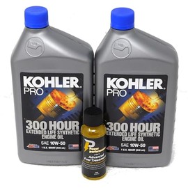 Kohler Pack of 2 25 357 72-S Extended Life 10W-50 Synthetic Engine Oil and Fuel Treatment
