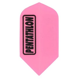 US Darts 3 Sets (9 Flights) Pentathlon Pink Solid Color Slim Dart Flights - 100 Micron - Ex-Tough #49