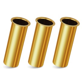 Brass Drain Tube, 3 x 1 Inches Boat Drain Plug Tube, Livewell Overflow Drain Tube for Transom, Motorwell, Splashwell, Livewell or Baitwell Installation - 3 Pack