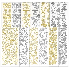 Peel Off Stickers Bumper Value Pack containing 12 Sheets of CPD 1023 Autumn Design Stickers, coloured, One Size