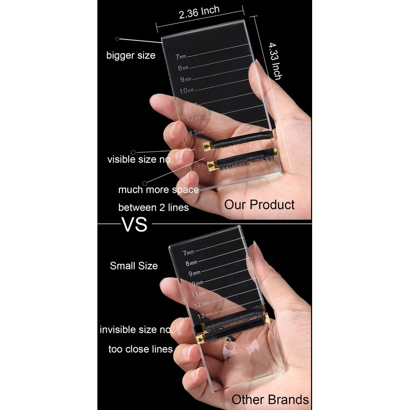 Eyelash Extension Crystal Pallet Lash Holder Tray Bigger Size with