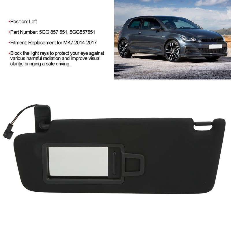 Car Front Left Sun Visor Interior 5GG 857 551 Black