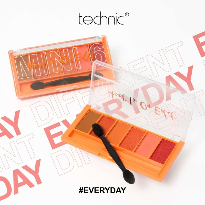 Technic Mini Edit 6 Eyeshadow Palette, Long Lasting and Blendable