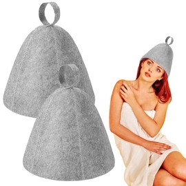 2 Pcs Sauna Hat,Sauna Hat for Women,Set for Men and for Women,Breathable Cotton Liner for Steam Rooms & Spa,Heat Protection Cap for Long Hair