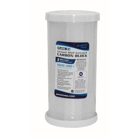 PureT HQCBC-10BB-10, 10x4.5" Coconut Carbon Block Filter - NSF Certified - Cononut Shell Activated Carbon removes Chlorine, Dirt and More (10 u Micron Rated)