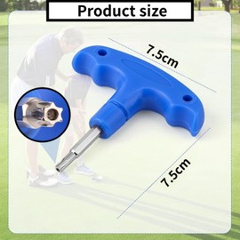 Wzenclave Adjustable Golf Tool, Golf Torque Wrench Metal Golf Driver Tool Practical Golf Driver Wrench Portable Golf Club Wrench for Golf Club Driver Shaft Adapter Torque Tool (Blue)