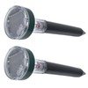 2PCS LED Mouse Expeller Ultrasonic Solar Snake Repeller Ground Insertion
