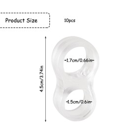 Luckious 10 Pcs PVC Clear No Punch Doorknob Buffer, Shape of 8 Doorknob Buffer Anti Knock Wall Protector, Prevents Wall Damage, Doorknob Protector, Cushions Walls