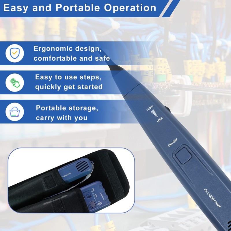 Lunarlipes Pro3000 Tone Generator and Probe Kit, Toner Electrical Tool,
