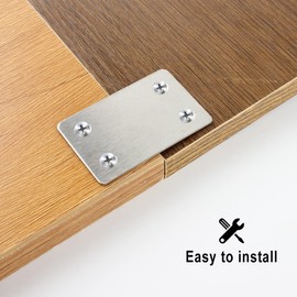 VinBee Pack of 20 Flat Connectors Stainless Steel Perforated Plate for Connecting Wooden Furniture Beam Connector for Repair Fixing Wood with Excellent Corrosion Protection, Stable & Durable 64 mm x