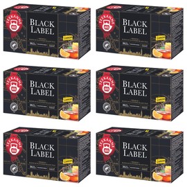 Tea Pot - Black Label Lemon - Black Tea with Lemon - 6 x 20 cm (Dekond Gift)