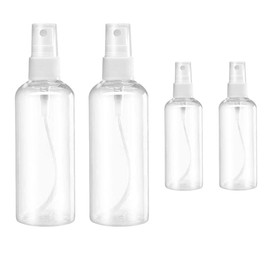 HAALII Small Spray Bottle, Spray Bottles, Clear Empty Fine Mist Plastic Mini Travel Bottle Set, Small Refillable Containers, 2 * 50ml, 2 * 100ml