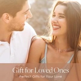 LOUISA SECRET Birthstone Necklaces for Women, 14K Gold Plated Dainty Simple Necklace, 925 Sterling Silver Birthday Anniversary Jewelry Gift for Women Mom Mother