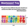 GeroCrew Wooden Montessori Toys for Kids Toddler Number Puzzles Sorter