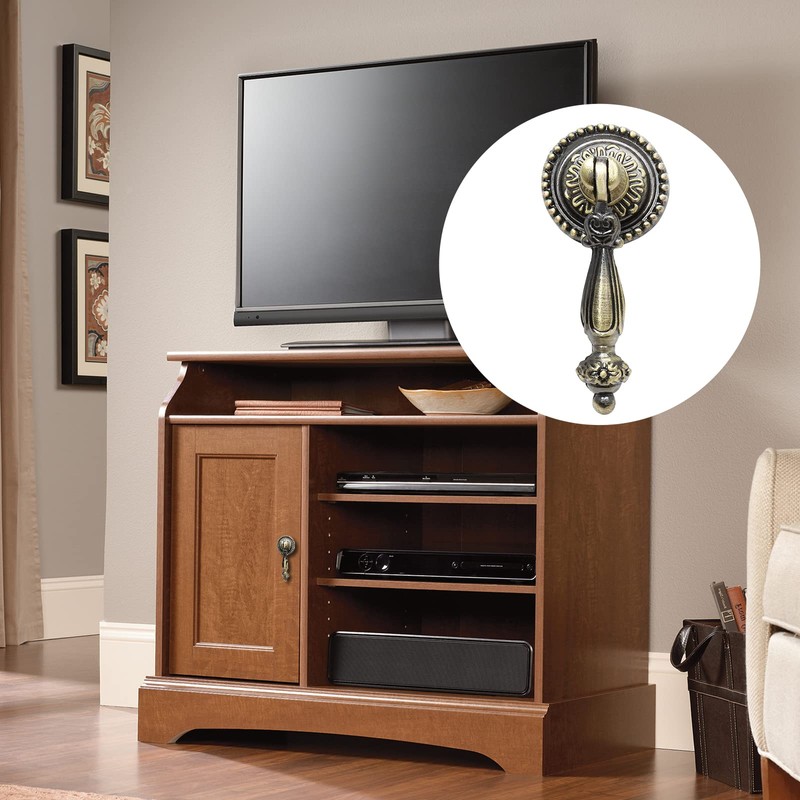 Biaungdo 4 Pack Antique Style Bronze Tear Drop Knobs Pulls,