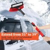CarCarez 3-in-1 Extendable Snow Brush with Ice Scraper Squeegee Auto