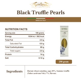 TartufLanghe Tartufissima N°19 Tagliatelle Pasta With Black Truffle – Authentic Imported Italian Wide Egg Noodles, Egg Pasta for Truffle Dishes, Gourmet Specialty From Italy - 8.81 OZ (Pack of 2)