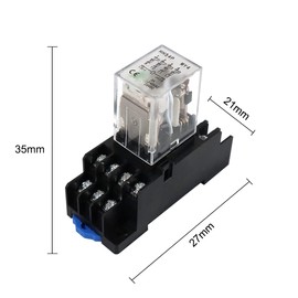 ATO.COM ATO Dc 24V Coil 14-Pin Electromagnetic Power Relay 4Pdt 4No 4Nc Hh54P My4Nj with Plug-in Terminal Socket Base 4No 4Nc