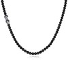 GAVU Skull Matte Onyx Men's Crystal Necklace 50cm