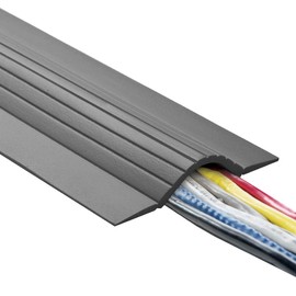 UT Wire - Manta de cable de 15 pies, alta capacidad, perfil bajo, cubierta de cable y protector de alambre, color gris