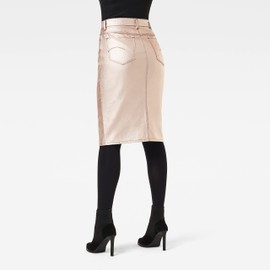 G-Star Women's Noxer Button Pencil Skirt, Metalic (gold metallic D19384-8973-C406), 30