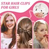 AEIOPRS 20 Pcs Metal Star Hair Clips with Snap Closure