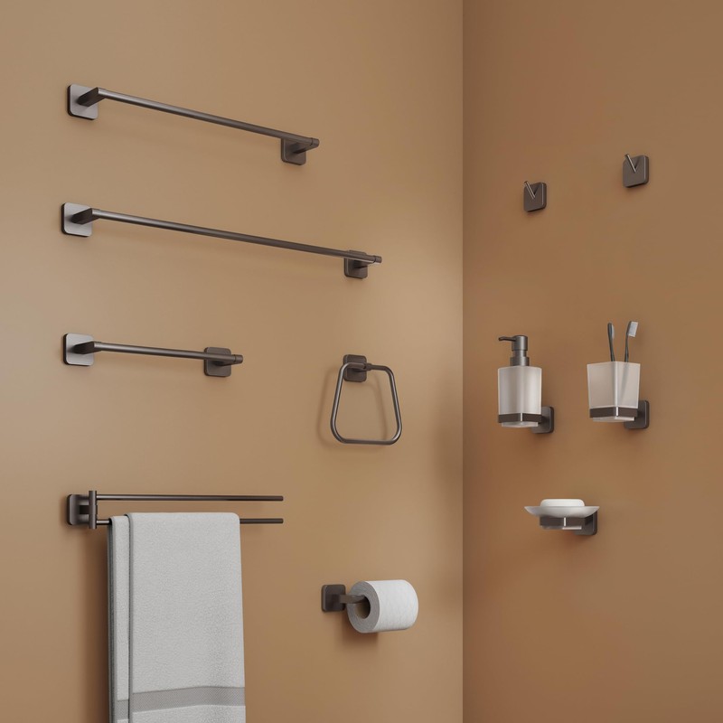 Gedy Towel ring Tonga Graphite Matte