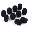 Headphone Replacement Microphone Sponge Black Windshield 30x8mm Pack of 10