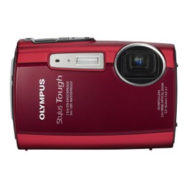 OM System Olympus Tough 3000 12 MP Digital Camera with 3.6X Wide Angle Zoom and 2.7-inch LCD (Red) (Renewed)