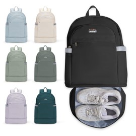 Gym Backpack for Women with Shoes Compartment & Wet Pocket Foldable Carry On Large Travel Laptop Backpack Waterproof Casual Daypack School Bag Sports Gym Bag for Swimming Yoga