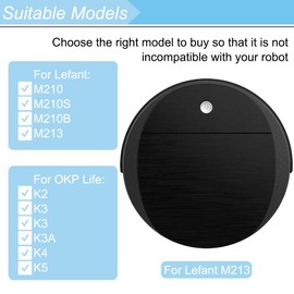 EATBALE Accessories Kit for Lefant M210 M210S M210B M213 for OKP Life K2 K3 K3A K4 K5, 8 Side Brushes 4 High-Efficiency Filters 2 Suction Scraper Edge Brush Hepa Filter Replacement Parts