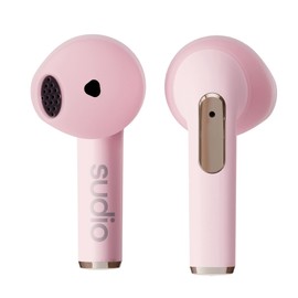 Sudio N2 Powder Pink - True Wireless Bluetooth Open-Ear Earbuds,Multipoint-Verbindung, integriertes Mikrofon für Anrufe, 30 Stunden Akku mit Ladehülle, IPX4 wasserfest, USB-C & kabelloses Laden