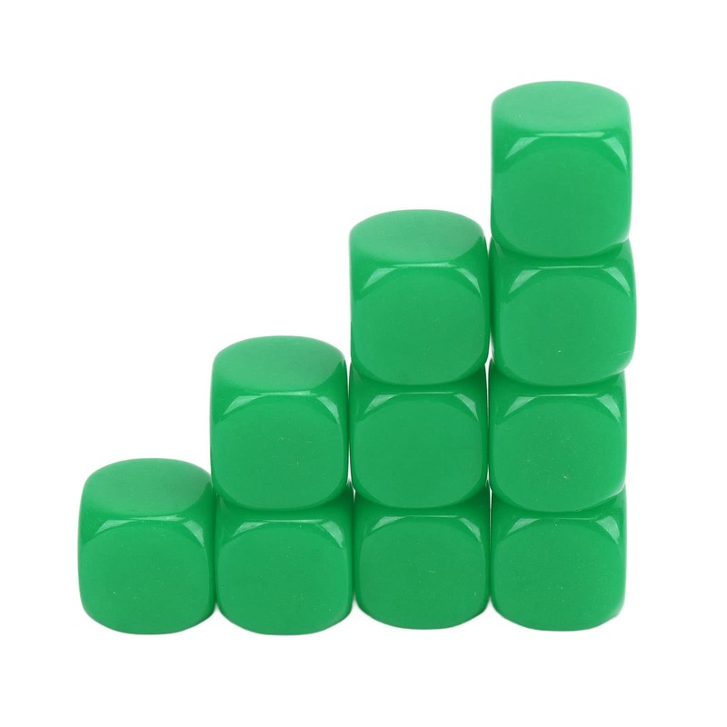 RiToEasysports 30pcs 16mm Plastic Rounded 6 Sided Blank Dice Set